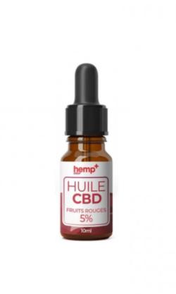 Huile 5% CBD spectre large HempDrop - Fruits Rouges - 10 ml