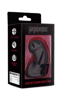 Cage chastet ''Ultra Soft Silicone 27'' Noire - ManCage