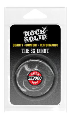 Anneau Silicone ''The Donut 3X'' - Rock Solid Doc Johnson - Clear