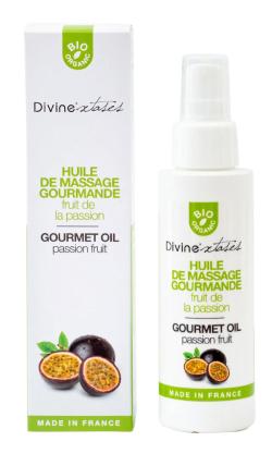 Huile de massage ''Gourmande'' - Divinextases Bio - Fruit de la passion - 100 ml