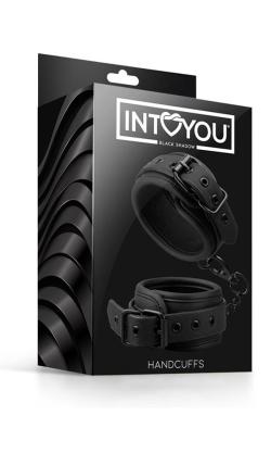 INTOYOU BLACK SHADOW Handcuffs Vegan Leather