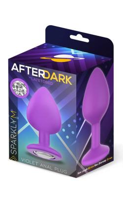 Butt Plug Silicone ''Sparkly'' - AfterDark collection - Purple - Size M