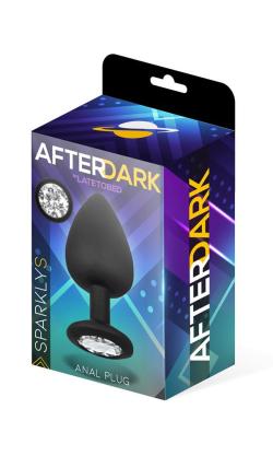 Butt Plug Silicone ''Sparkly'' - AfterDark collection - Noir - Taille S