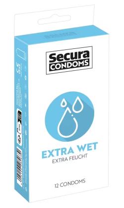 Prservatifs Secura ''EXTRA WET'' - x12