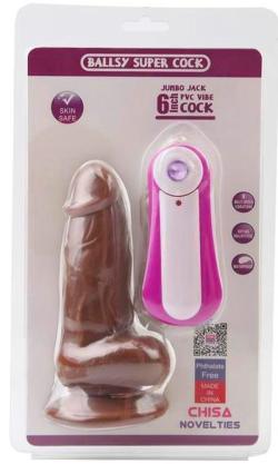 Gode Ballsy Super Cock ''Jumbo Jack'' - Chisa Novelties - Marron - Taille 6'' (15cm)
