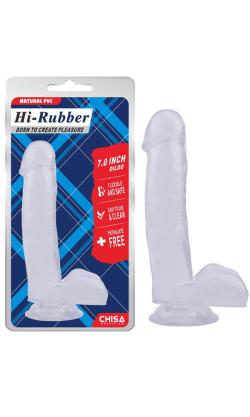 Gode Transparent Hi-Rubber - Chisa Novelties - Clear - Size 7 Inches