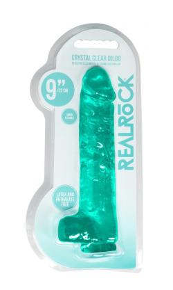 Dildo Crystal Clear - RealRocK - Green - Size 9 Inches