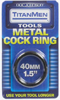 Click to see product infos- Metal CockRing - TitanMen - 40 mm - Black