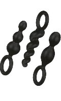 Click to see product infos- Pack 3 Butt Plugs - Satisfyer - Black
