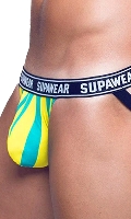 Click to see product infos- JockStrap ''U91 Pow Beast'' - SupaWear - Yellow/Blue - Size M