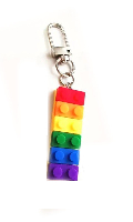 Click to see product infos- Porte cl ''Lego'' rainbow