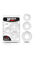Cliquez pour voir la fiche produit- Set de 3 Cockrings Transparents - Beast Rings