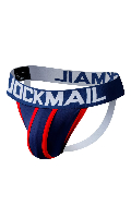 Cliquez pour voir la fiche produit- JockStrap JOCKMAIL - Bleu Marine/Rouge - Taille XL